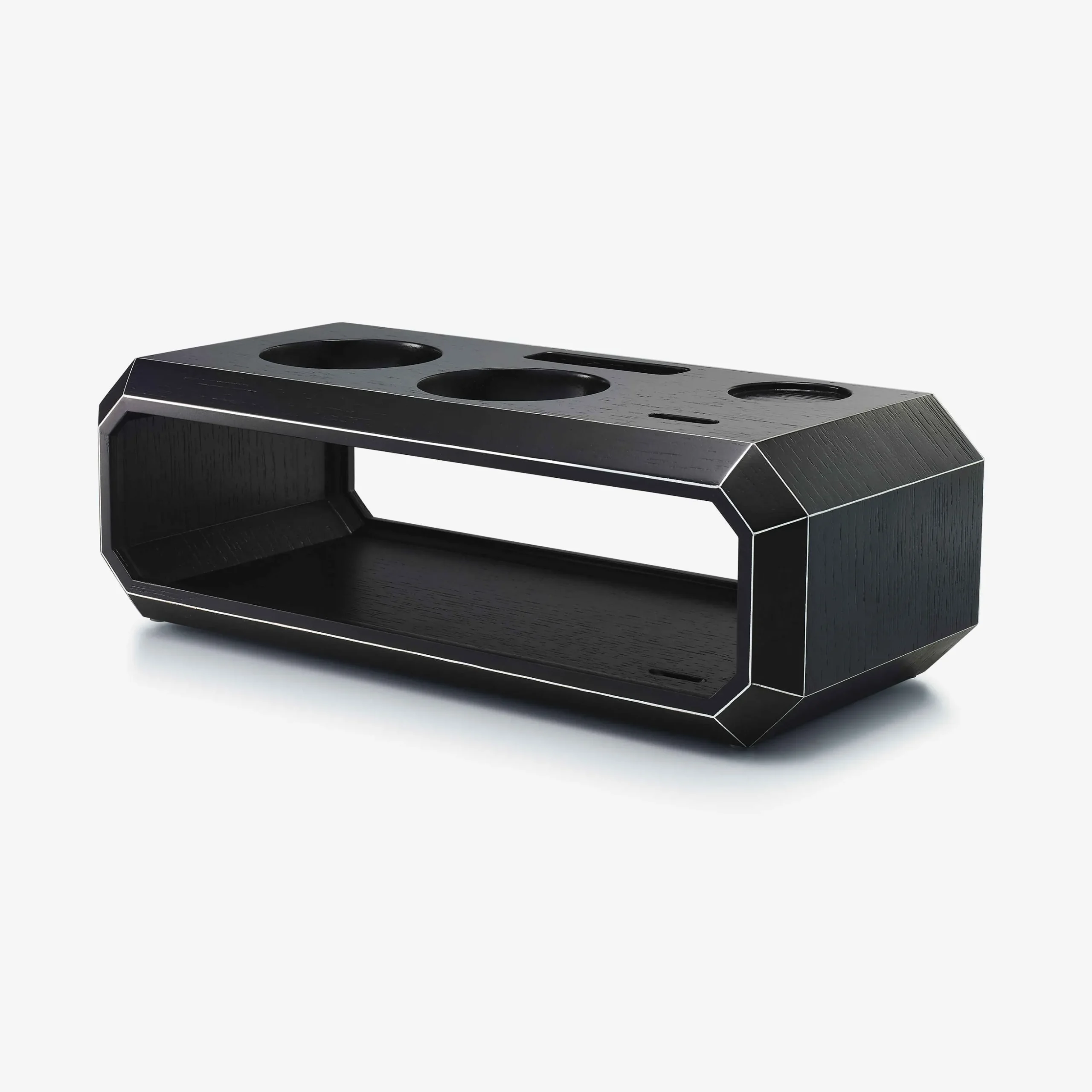 Octogone Bar Accessory Case Natural Oak