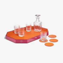 Octogone Tray L & Coaster X4 & Harmonie Tumblers & Whiskey Decanter | Baccarat United States