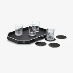 Octogone Tray M & Coaster X4 & 4 Elements Tumblers Set | Baccarat United States