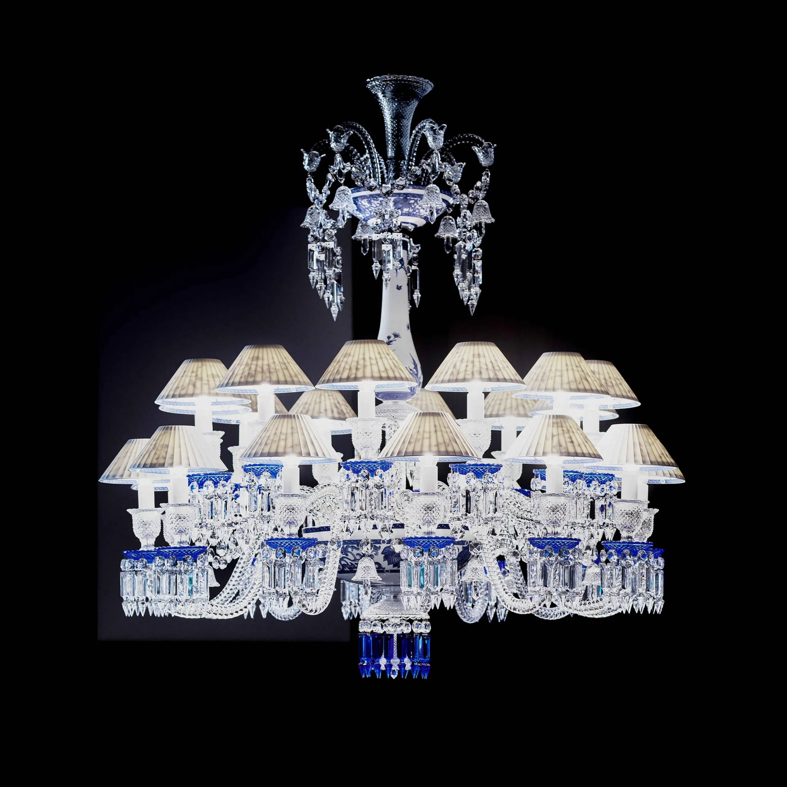Zénith Printemps Bleu Chandelier (24L)